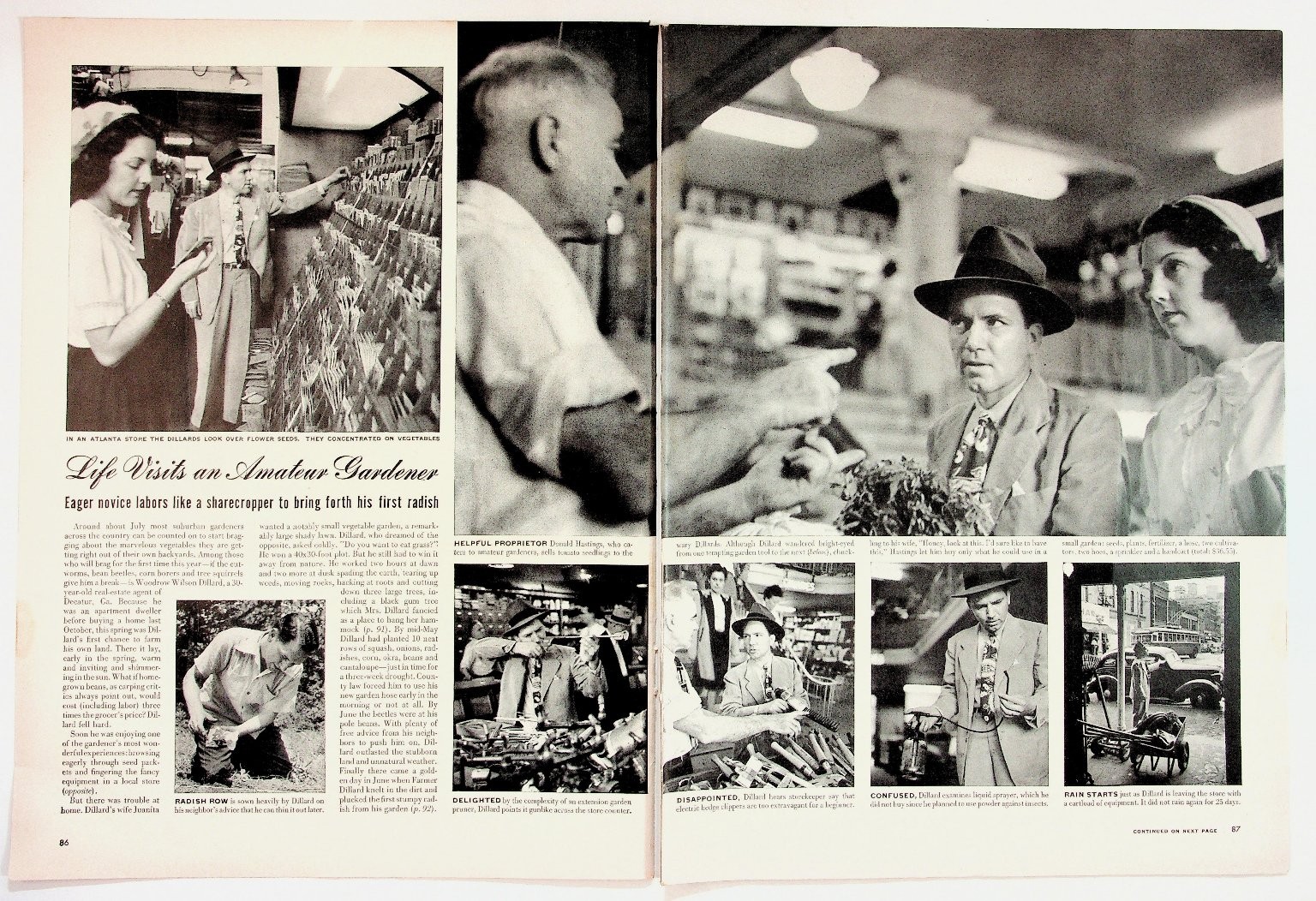 1940s Amateur Gardener Dillard Family Magazine Article & Vintage Ads Lot 1940s Amateur Gardener Dillard Family Magazine Article & Vintage Ads Lot