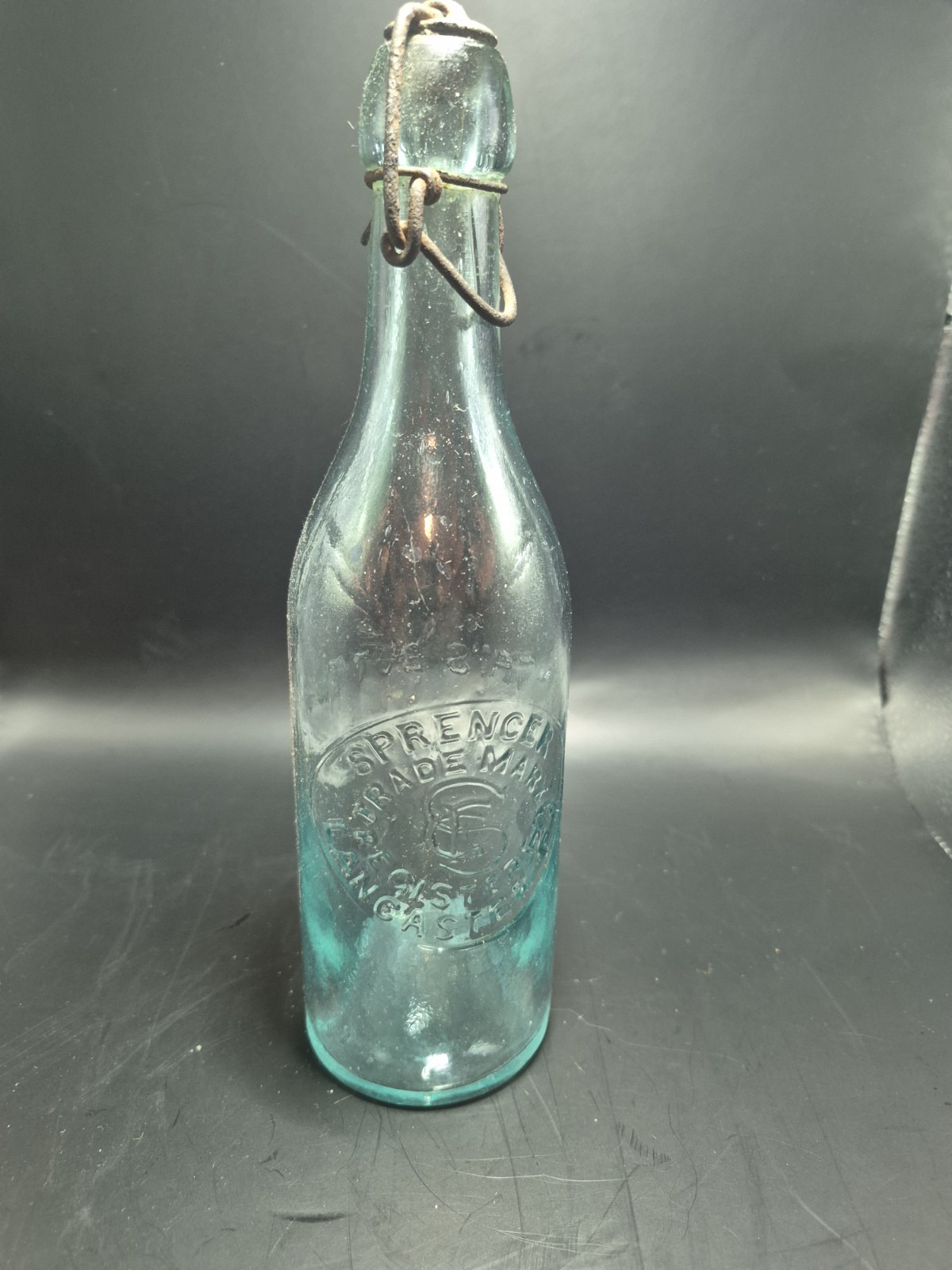 Antique Spencer Trademark Lancaster PA D.W Shoup Blob Top Soda Beer Bottle 