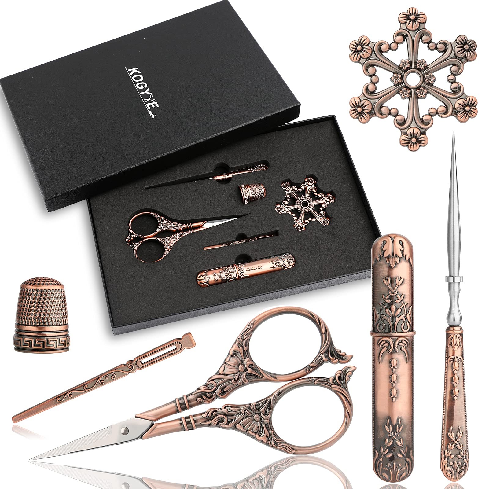 Embroidery Scissors Kits, Sewing Kit with Sewing Needle Case, Complete Vintag...