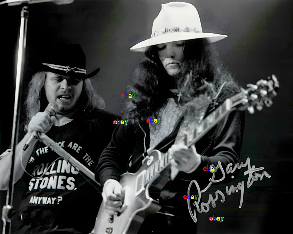 GARY ROSSINGTON LYNYRD SKYNYRD BAND SIGNED REPRINT AUTOGRAPH 8\