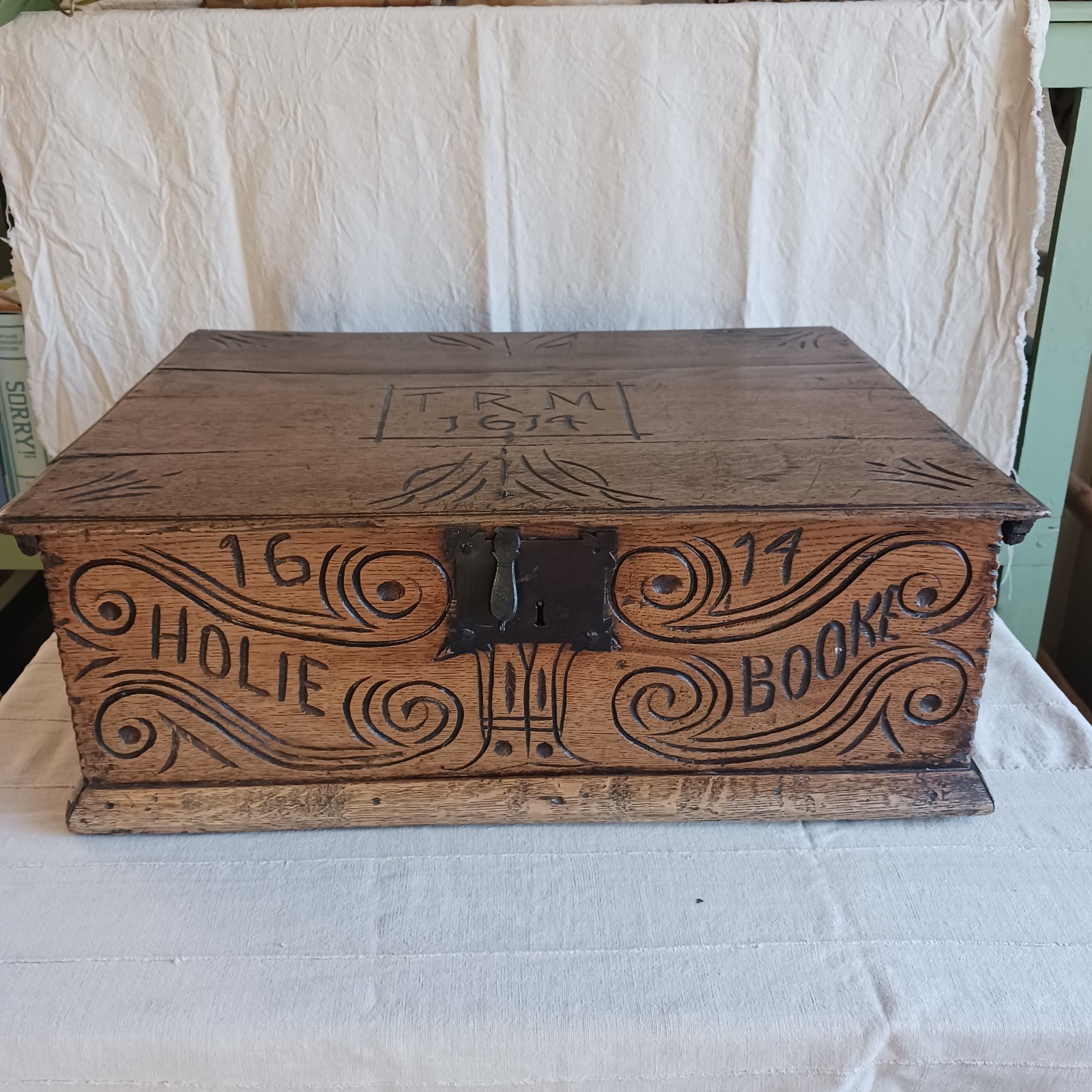 Antique 17th Century Bible Box