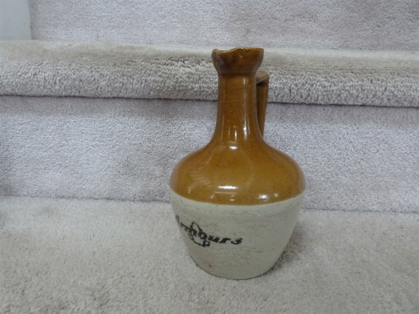 VINTAGE Armour's Old Stoneware Pottery Advertising Whiskey Jug 8