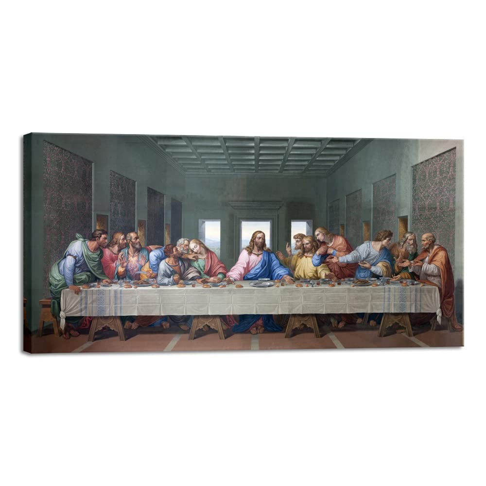 Wieco Art Canvas Prints Last Supper By Leonardo Da Vinci Classic Art
