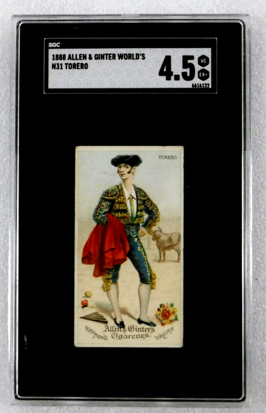 TORERO 1888 N31 Allen & Ginter World’s Dudes SGC 4.5 VG-EX+