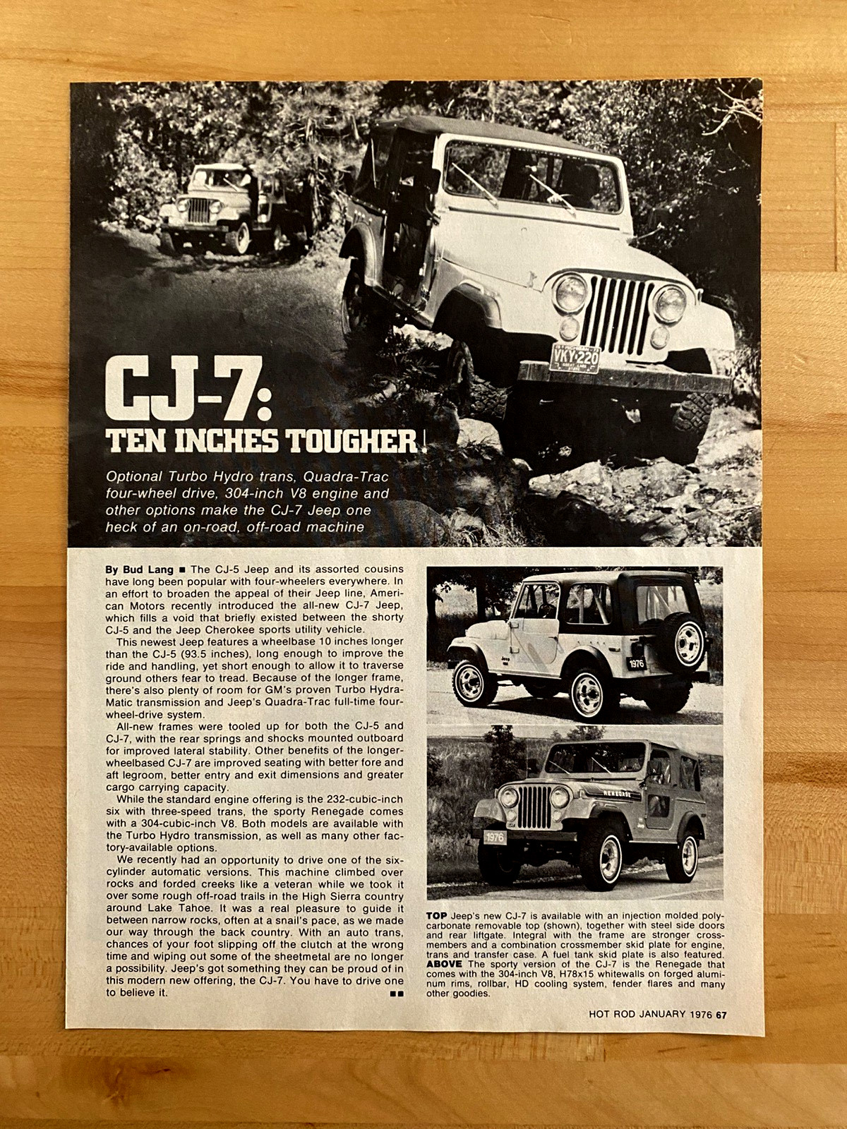 1976 Print Article Jeep CJ-7 10\