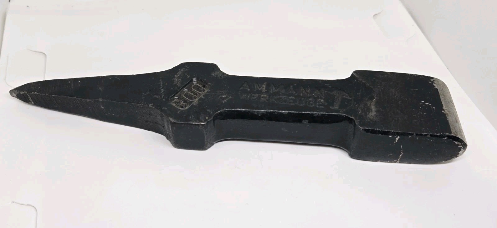 VINTAGE AMMANN WERKZEUGE 800 GRAM FORGED STEEL SCYTHE-PEENING ANVIL NEVER USED