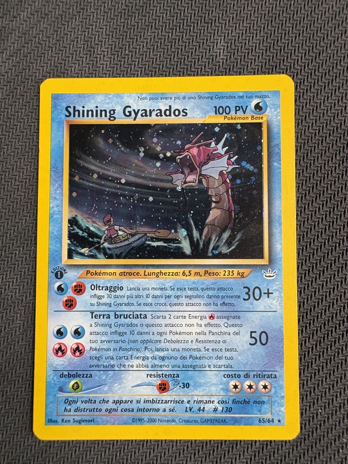 Pokemon - Shining Gyarados (Holo) 1st ed. 65/64 Neo Revelation - ITA 2001 Pokemon - Shining Gyarados (Holo) 1st ed. 65/64 Neo Revelation - ITA 2001