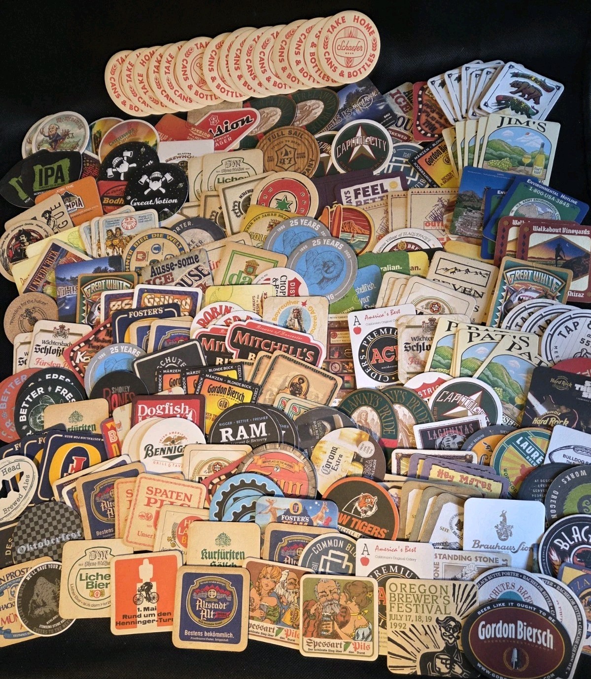 Vintage Beer Coaster Lot of 220 Craft Microbrewery German Imports 1990s OBF