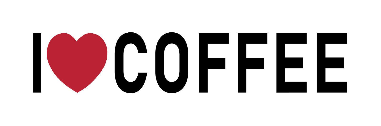 I Love Coffee Sticker Large 9\ I Love Coffee Sticker Large 9\