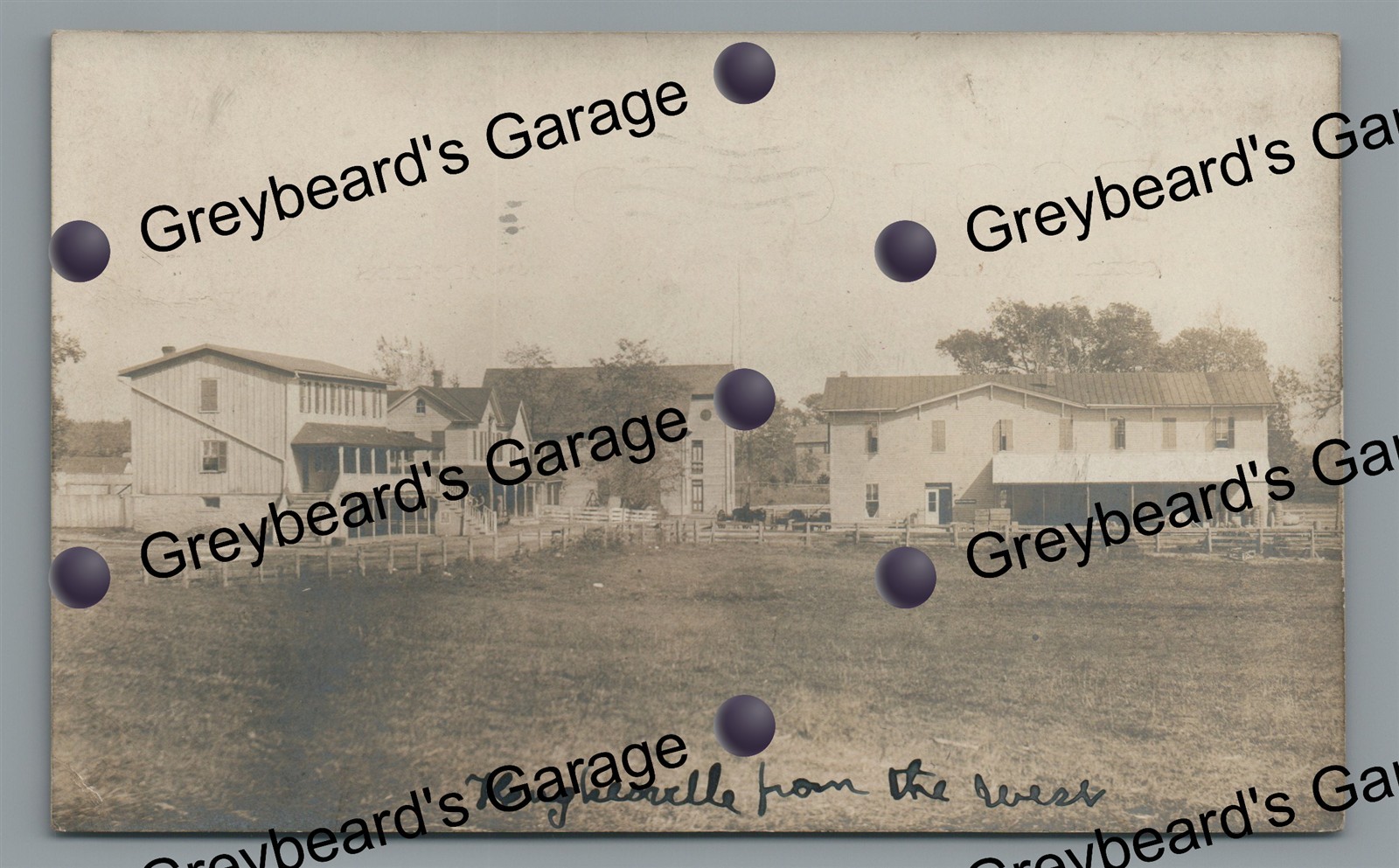 RPPC View of HUGHESVILLE MD Maryland Charles County 1908 Real Photo Postcard