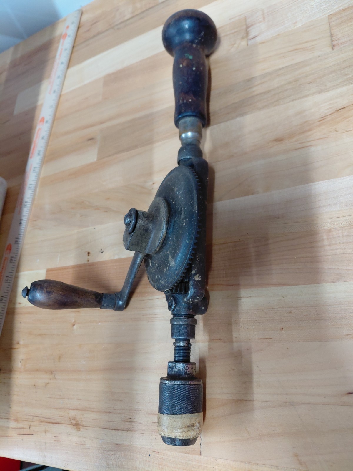 Vintage Yankee 1545 Heavy Duty Hand Drill Egg Beater 