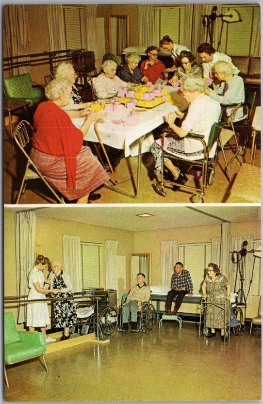 NESHANIC, New Jersey Postcard FOOTHILL ACRES NURSING HOMES - 2 Views c1960s