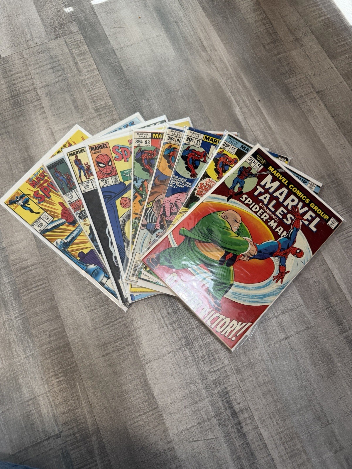 Marvel Tales Spider-Man Comic Lot 9 Issues #43 66 81 90 93 161 209 216 276