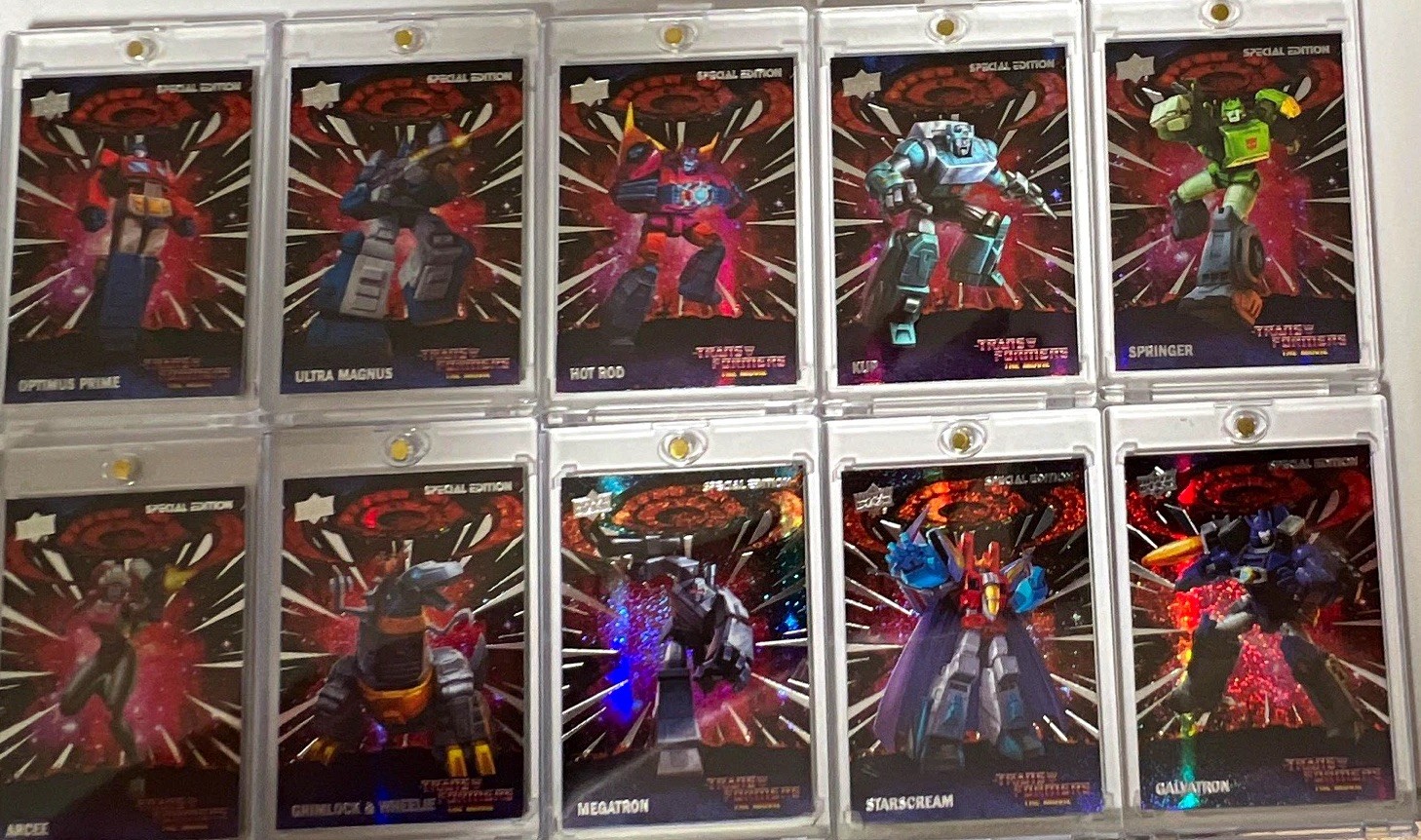 Upper Deck Transformers The Movie 35th Anniversary “Galaxy” Card Lot 10 (2021)