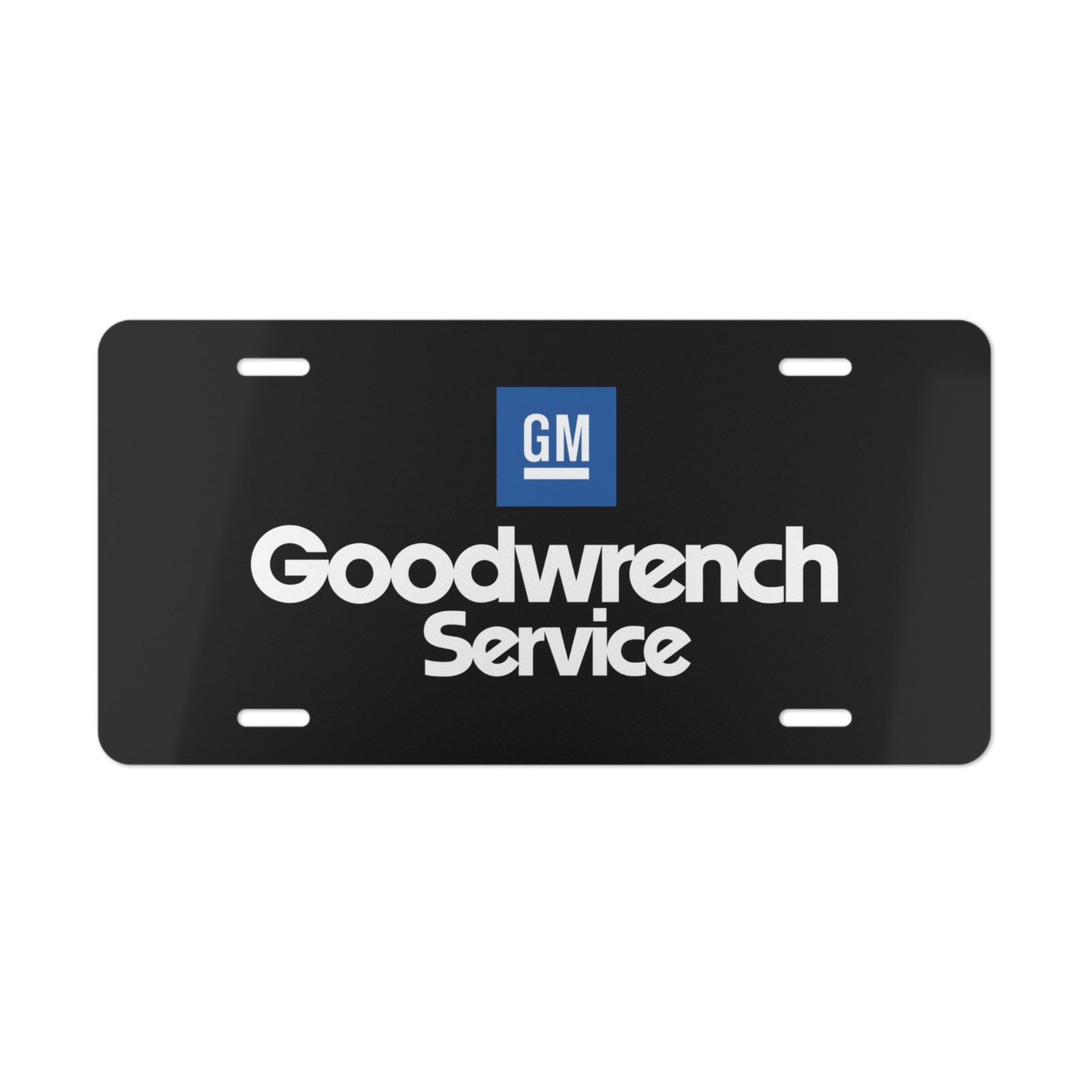 GM Goodwrench Service Front License Plate Tag Vanity Style – Auto Metal Aluminum