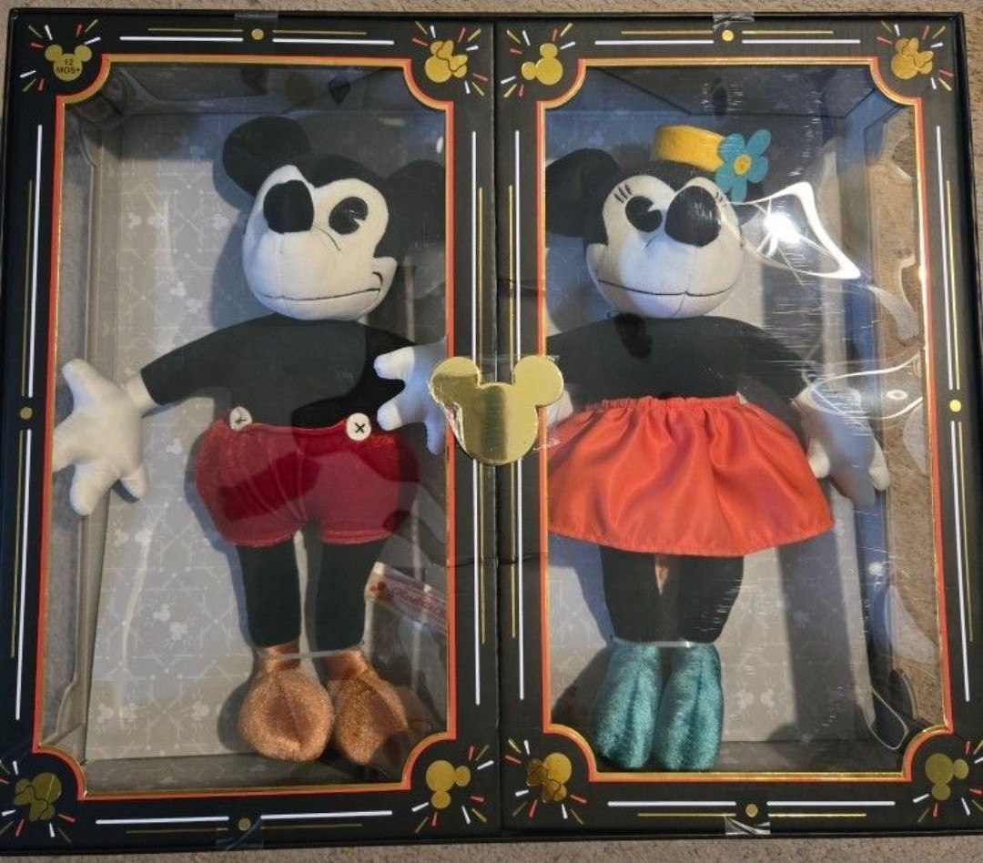 Limited Release Vintage Mickey Mouse & Minnie Mouse Collectible Plush Dolls