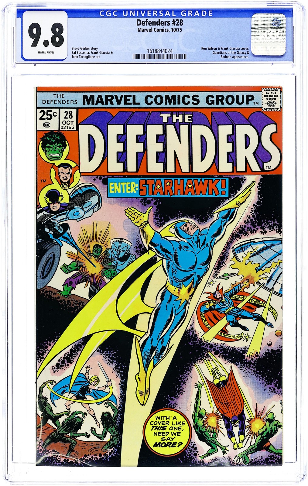 Defenders #28 CGC 9.8 1975 1618844024
