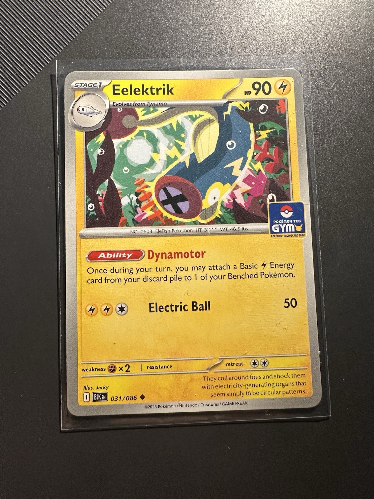 Pokemon Eelektrik Gym Stamp Promo Asia Exclusive 031/086 (US SELLER)