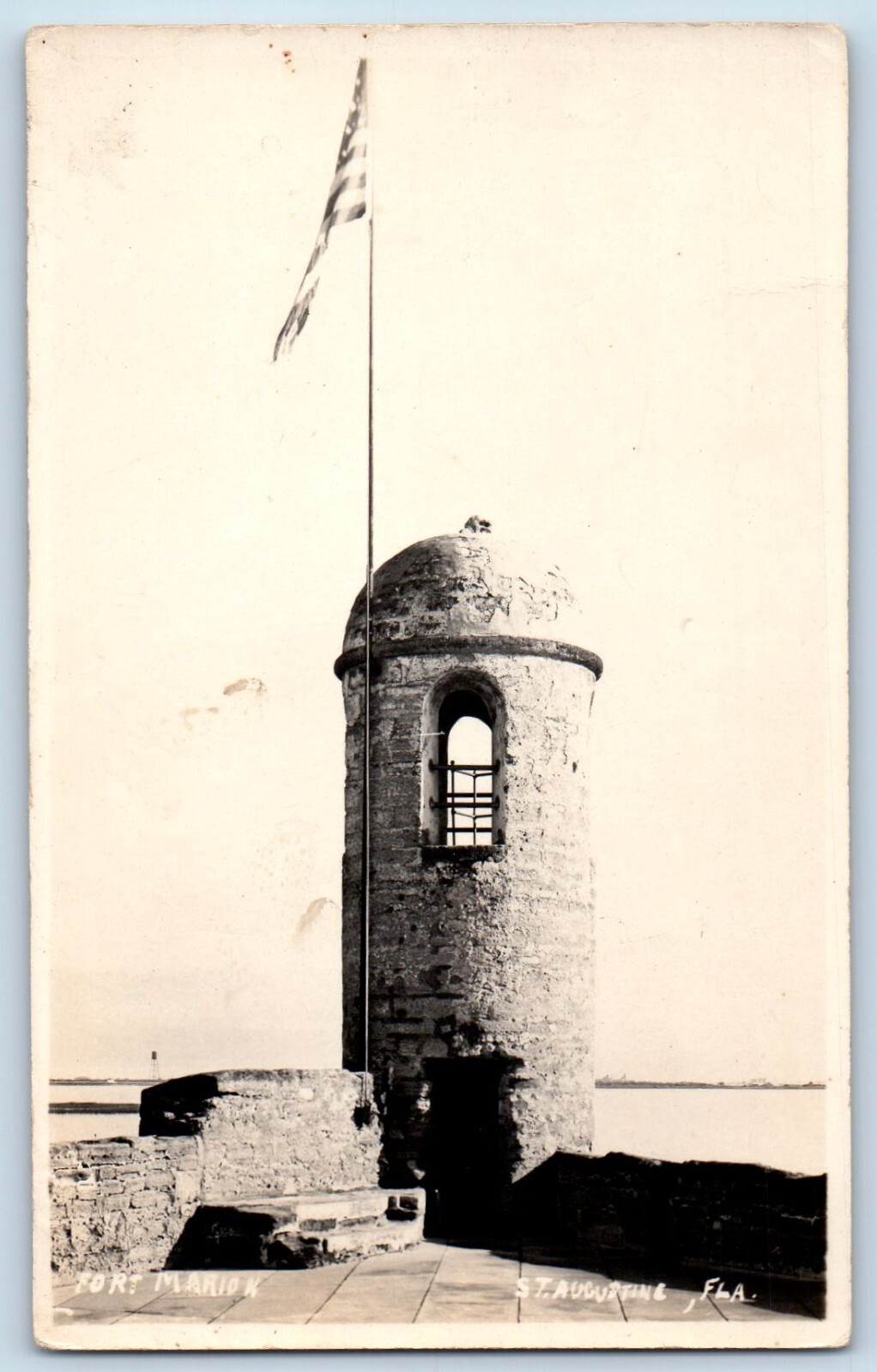 St. Augustine Florida FL Postcard RPPC Photo View Of Fort Marion c1910\'s Antique