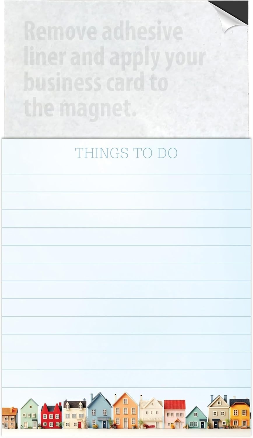 Magnet Notepads - With a peel and stick area for your Business Card(Box of 100) Magnet Notepads - With a peel and stick area for your Business Card(Box of 100)