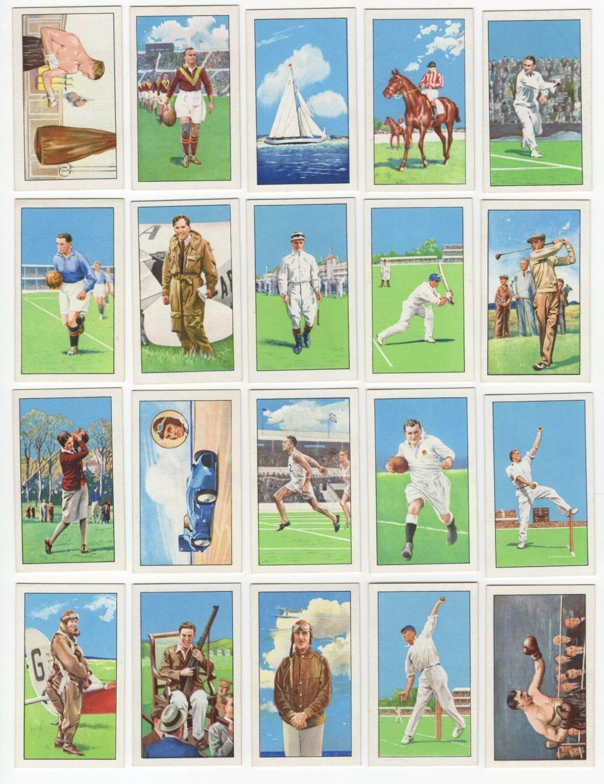1934 GALLAHER CHAMPIONS 1ST SERIES 48 DIFFERENT TOBACCO CARD LOT