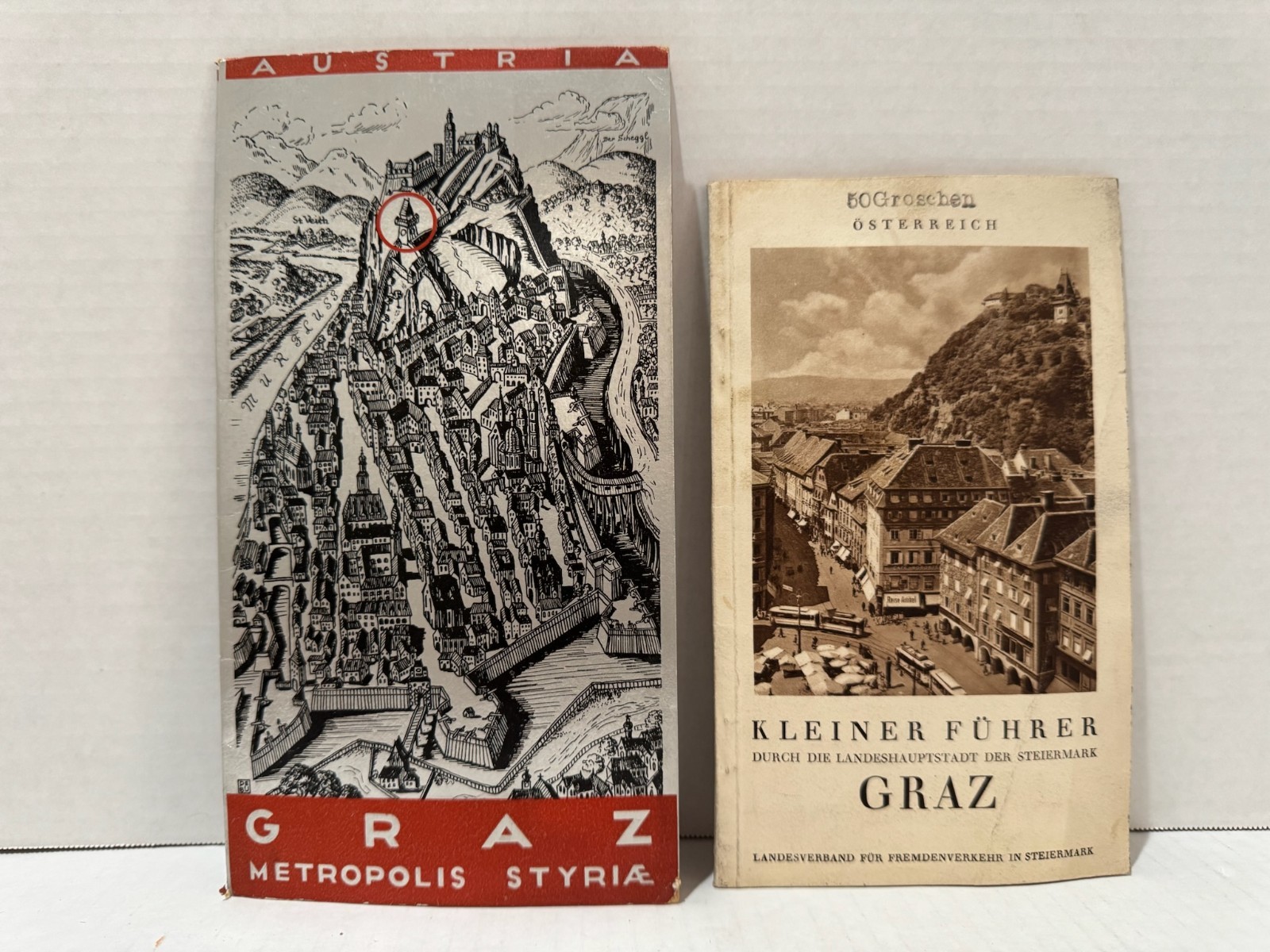 Vintage Graz Austria Travel Brochures &  City Map Styrian Tourism Ephemera