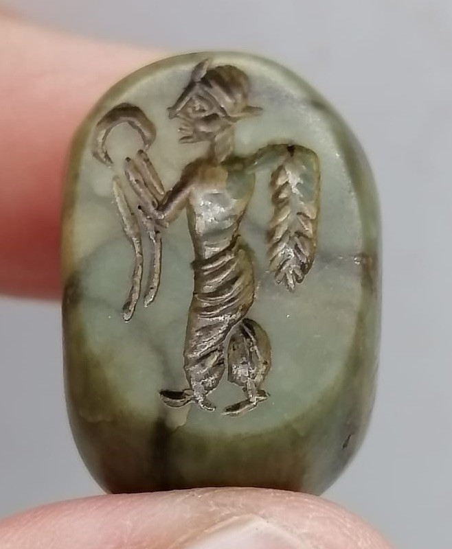 Wonderful Old Intaglio Roman Stone Rare Engraved Bead Wonderful Old Intaglio Roman Stone Rare Engraved Bead