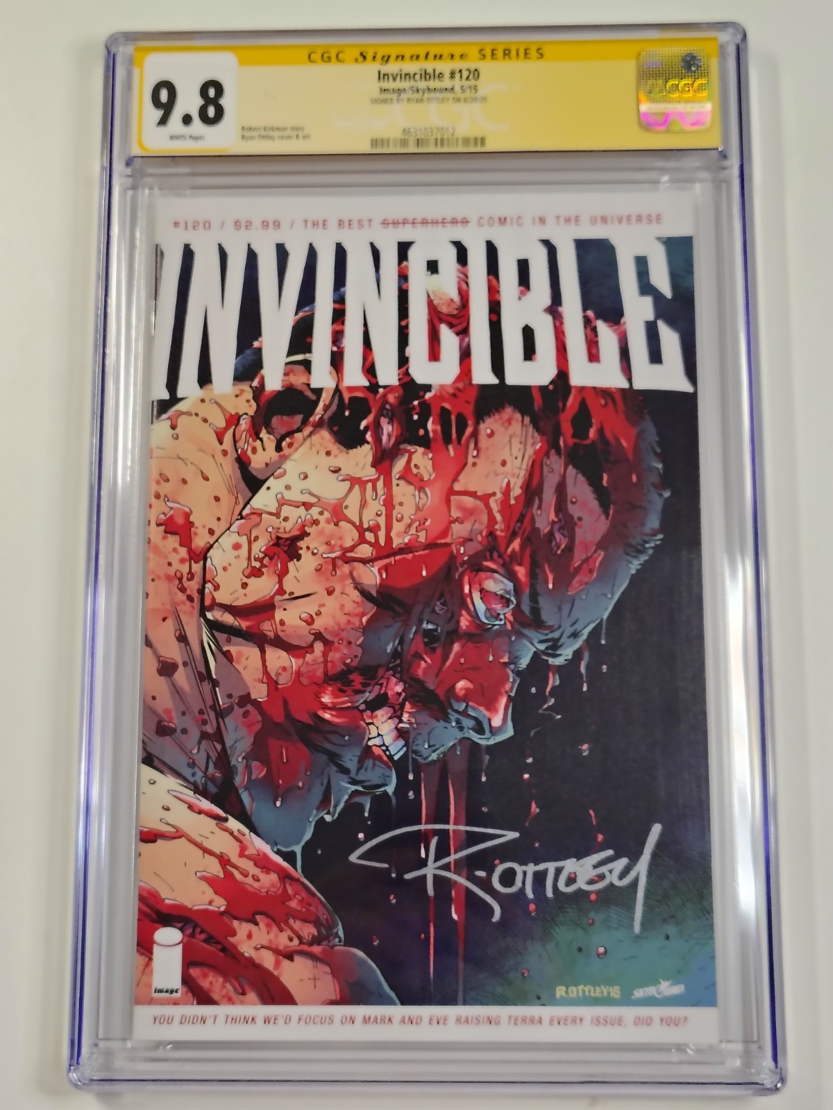 Invincible #120 CGC Signature Series 9.8 Ryan Ottley Death Battle Beast Invincible #120 CGC Signature Series 9.8 Ryan Ottley Death Battle Beast