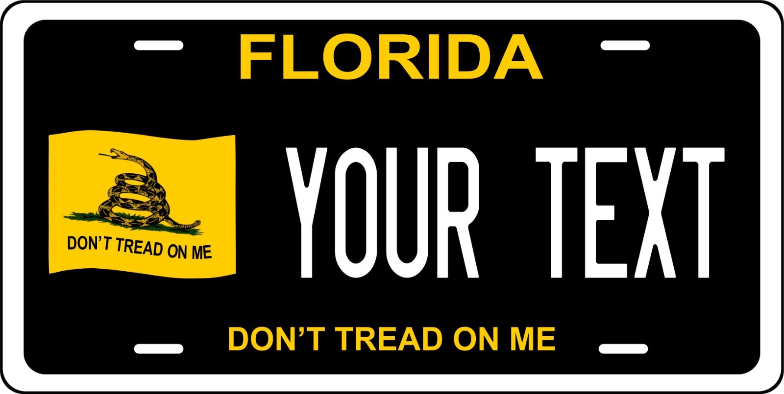 Florida Dont Tread On Me- Personalized Novelty Plate Auto Bike Motorcycle