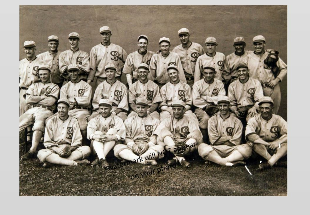 1919 Chicago Black-White Sox Baseball Team PHOTO Shoeless Joe Jackson, 5x7 Pic