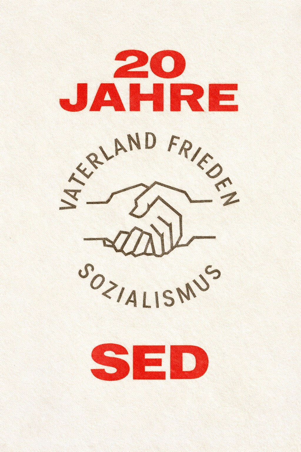 20 Jahre SED Poster 🇩🇪 - Socialist Party Symbol - Retro Decor 24x36” - 20 Jahre SED Poster 🇩🇪 - Socialist Party Symbol - Retro Decor 24x36” -