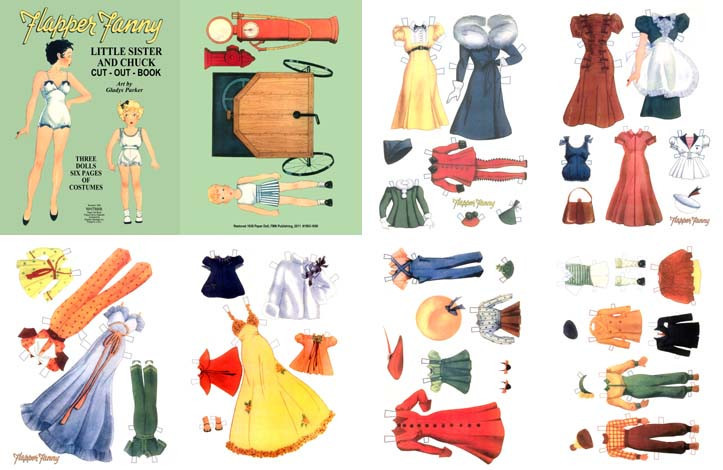 SALE Paper Doll Book Flapper Fanny by Gladys Parker, 1938 Comics- Restored/Repr