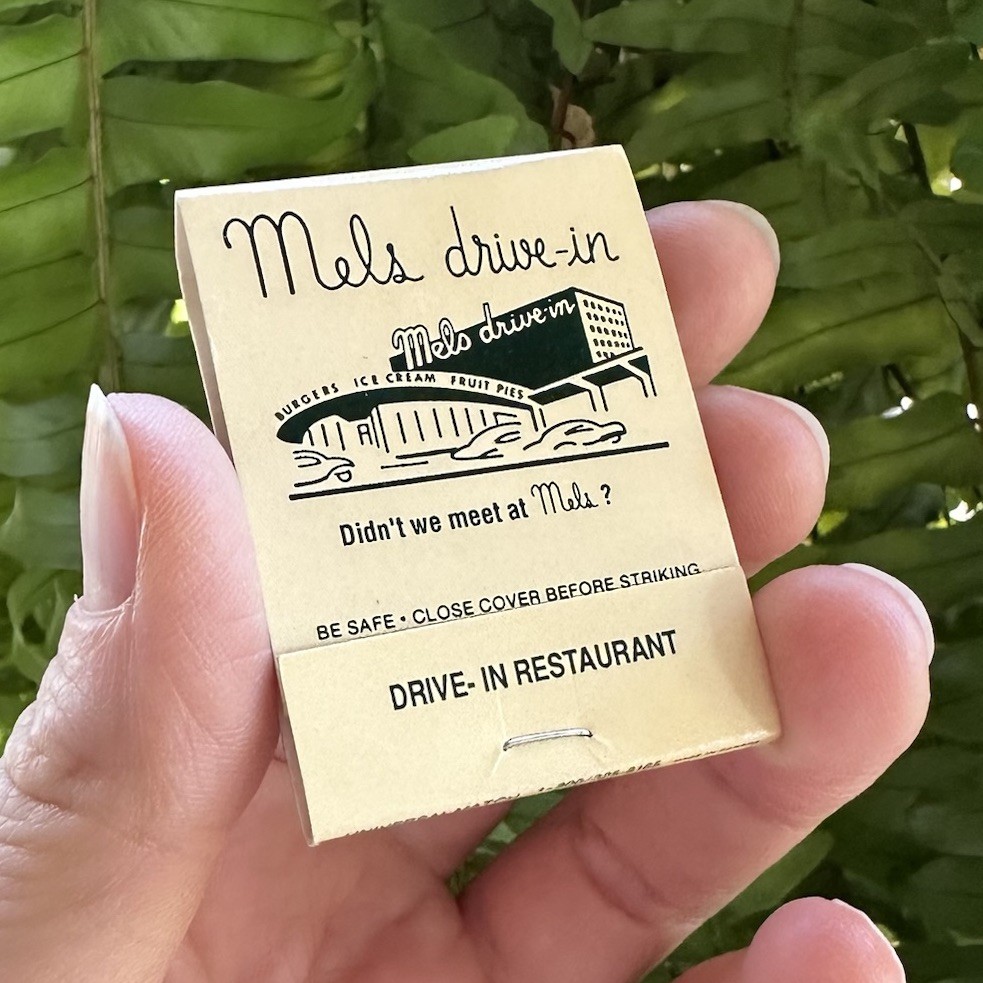 Vintage Mel's Drive In Restaurant Matchbook San Francisco CA Advertising Matches