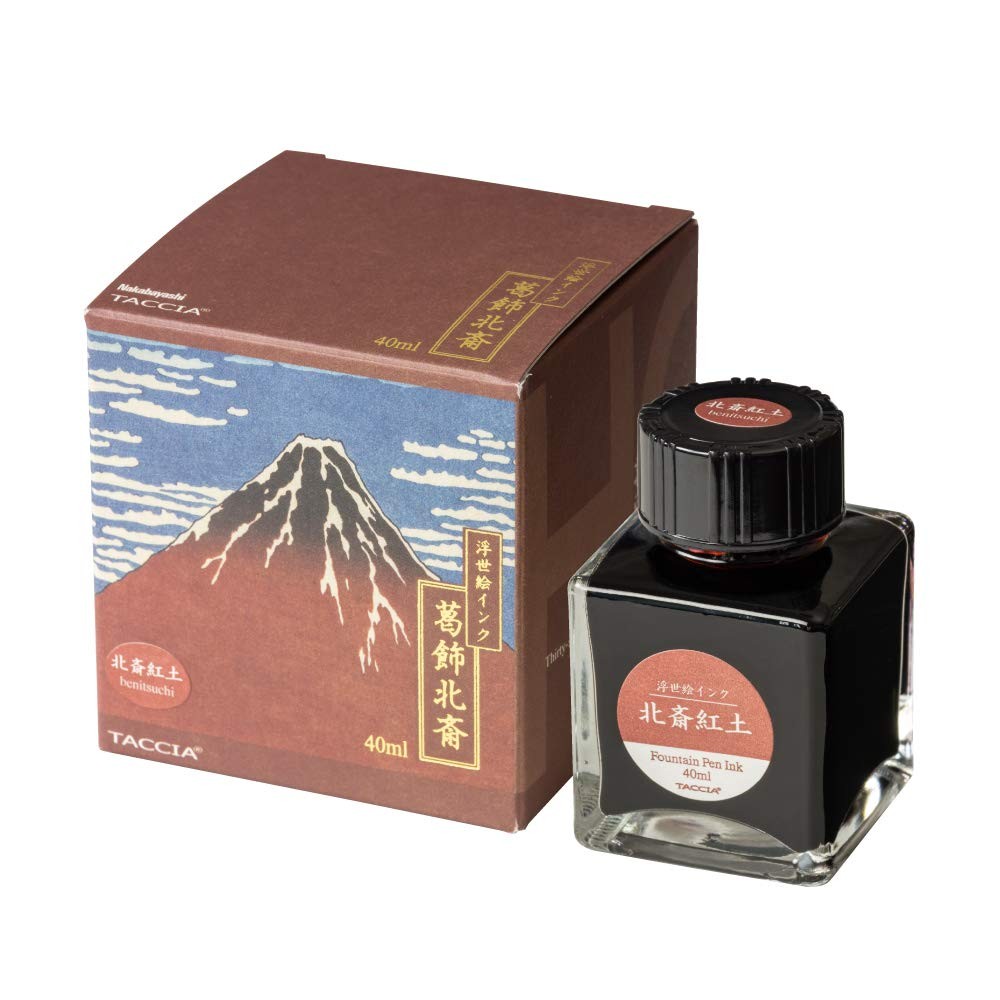 TACCIA Fountain Pen Ink, Water-Based Dye, Ukiyo-e Ink, Katsushika Hokusai, Red TACCIA Fountain Pen Ink, Water-Based Dye, Ukiyo-e Ink, Katsushika Hokusai, Red