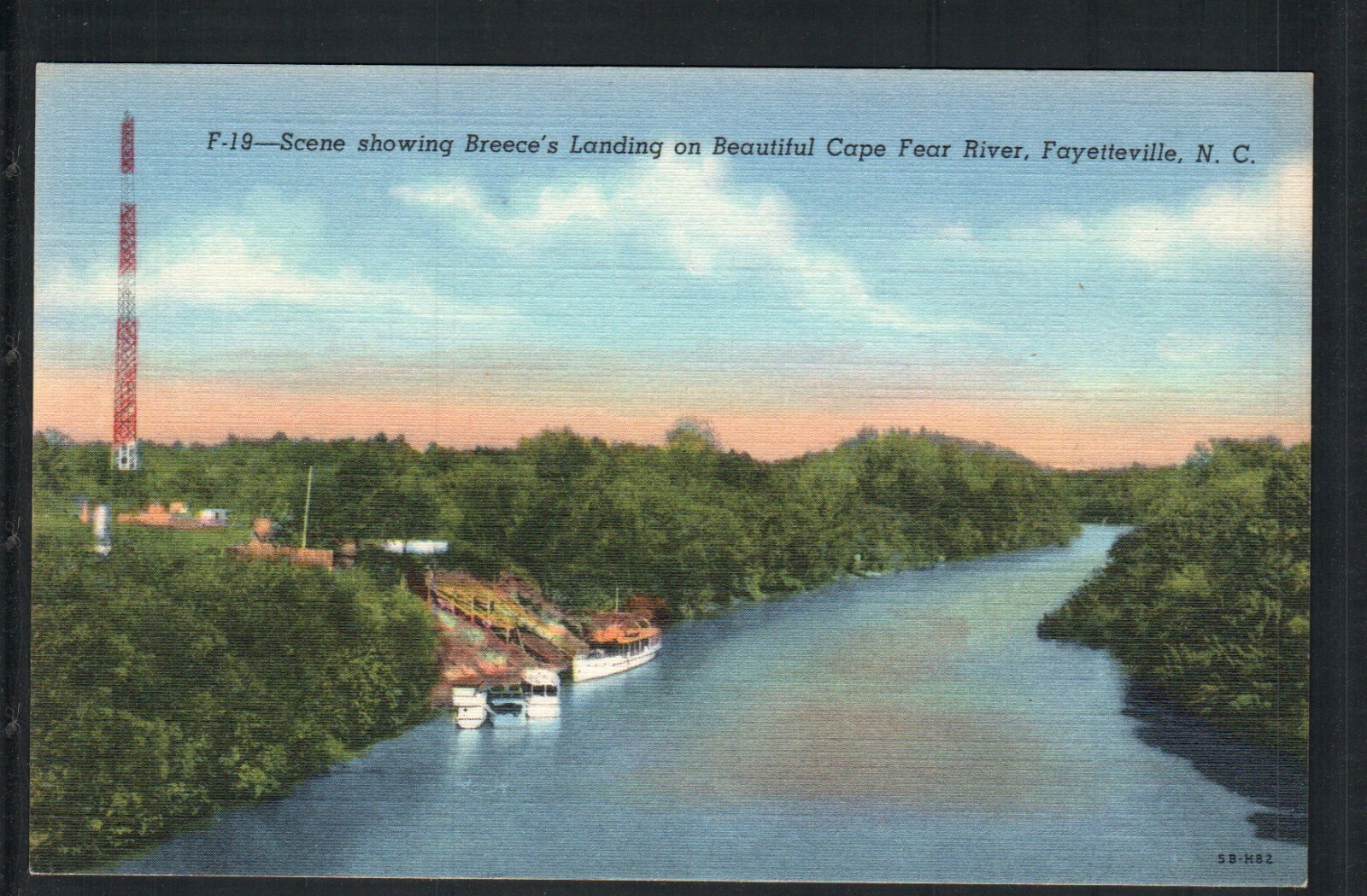 FAYETTEVILLE, NC * BREECE\'S LANDING on CAPE FEAR RIVER * UNPOSTED VINTAGE LINEN FAYETTEVILLE, NC * BREECE\'S LANDING on CAPE FEAR RIVER * UNPOSTED VINTAGE LINEN