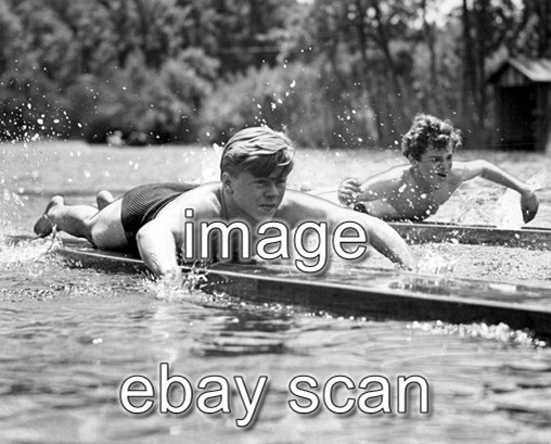 FREDDIE BARTHOLOMEW  MICKEY ROONEY WATER SPORTS   8X10 PHOTO