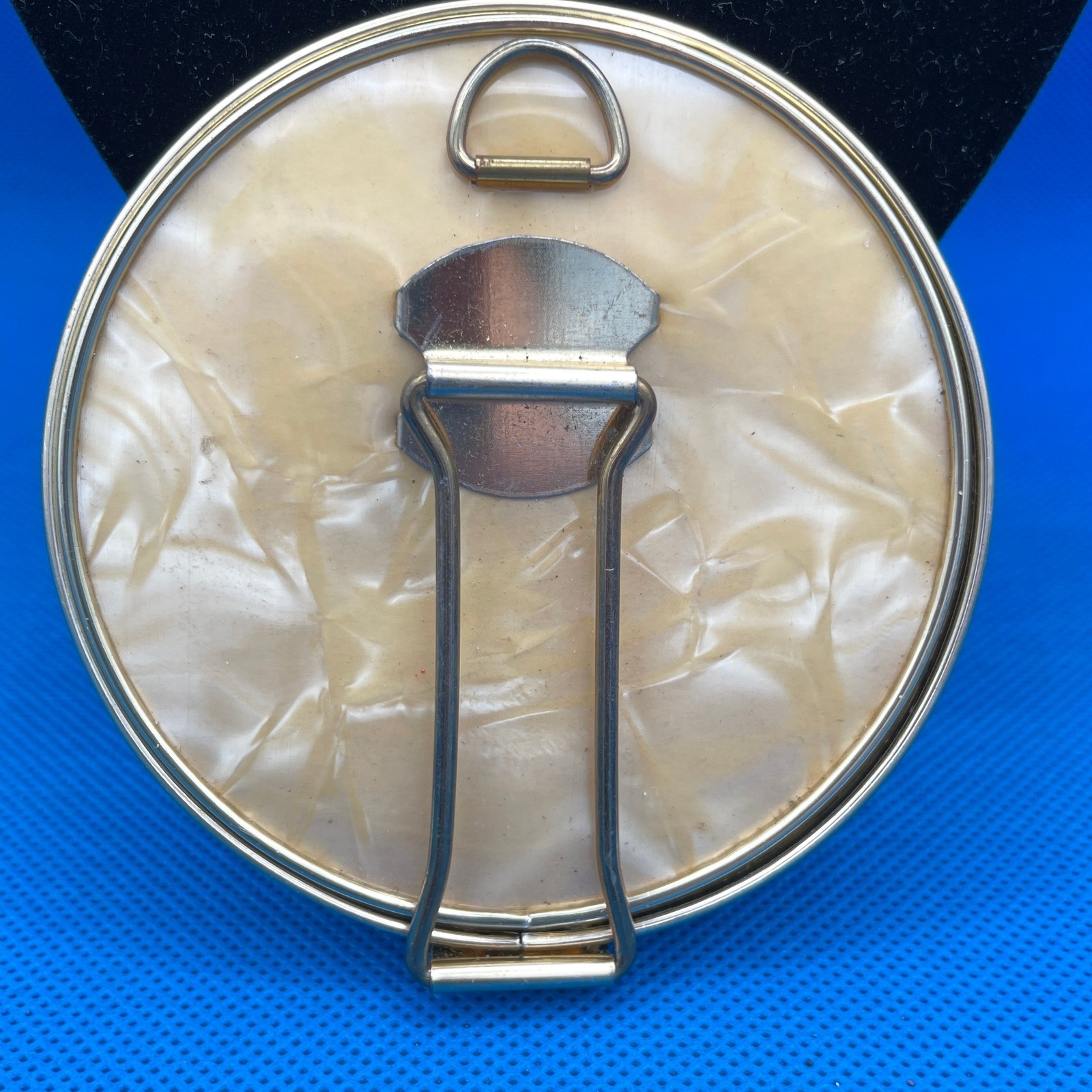Vintage Celluloid Women Small Retractable 1950s Glamour MCM Travel Mirror Japan