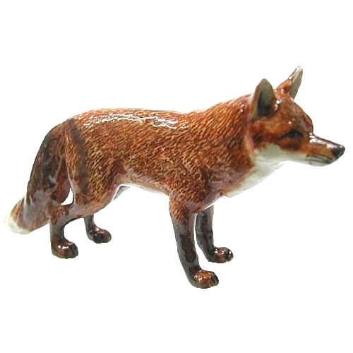 ღ New NORTHERN ROSE Porcelain Figurine RED FOX STANDING Wild Animal Art Decor
