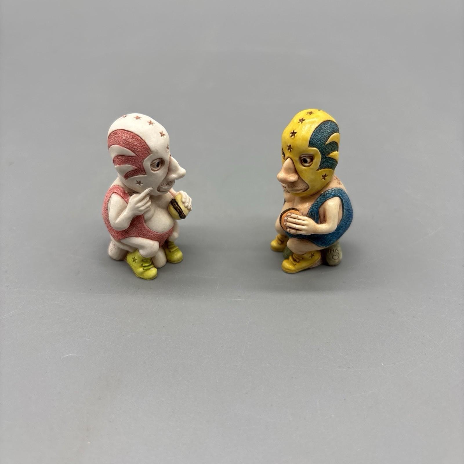 Lot Of 2 Harmony Kingdom Potato Pete Solid Figurine SGN Special Painted Version Lot Of 2 Harmony Kingdom Potato Pete Solid Figurine SGN Special Painted Version