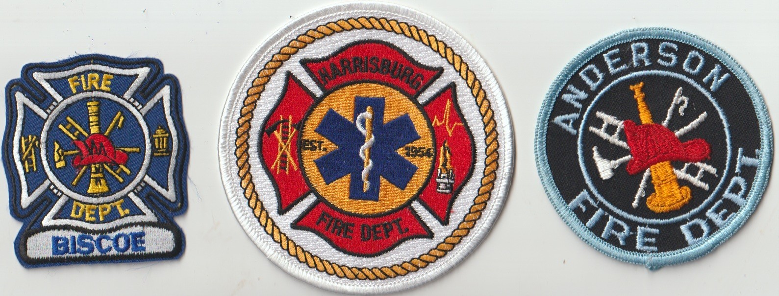 Anderson, Harrisburg & Biscoe NC Fire patches shipped from Australia Anderson, Harrisburg & Biscoe NC Fire patches shipped from Australia