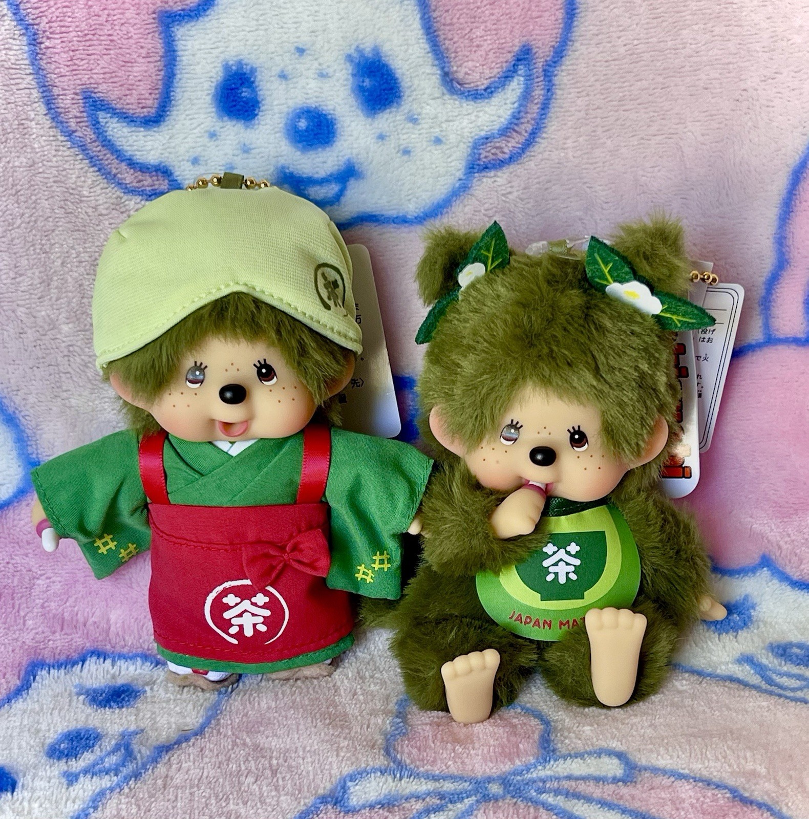 🍵 Kyoto Arashiyama Matcha & Tea Monchhichis 💚 Limited Edition Set of 2 NWT