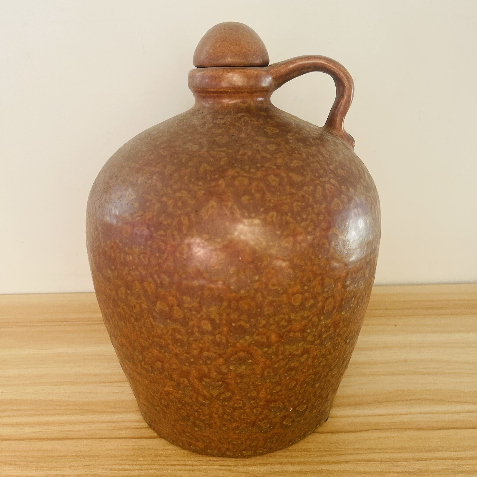 Vintage Texas Salt Glazed Whiskey Jug Bellarmine Stoneware With Stopper Made USA