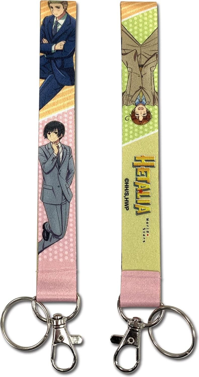 *NEW* Hetalia: Axis Powers (North Italy, Germany, Japan) Wristband Lanyard