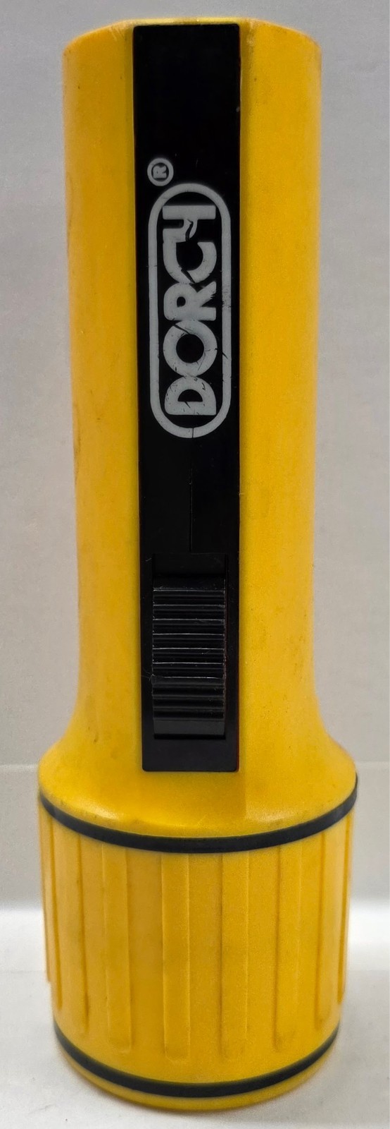 Vintage Dorcy Flashlight Yellow/Black - Tested/Working (NO BATTERIES) - See Pics