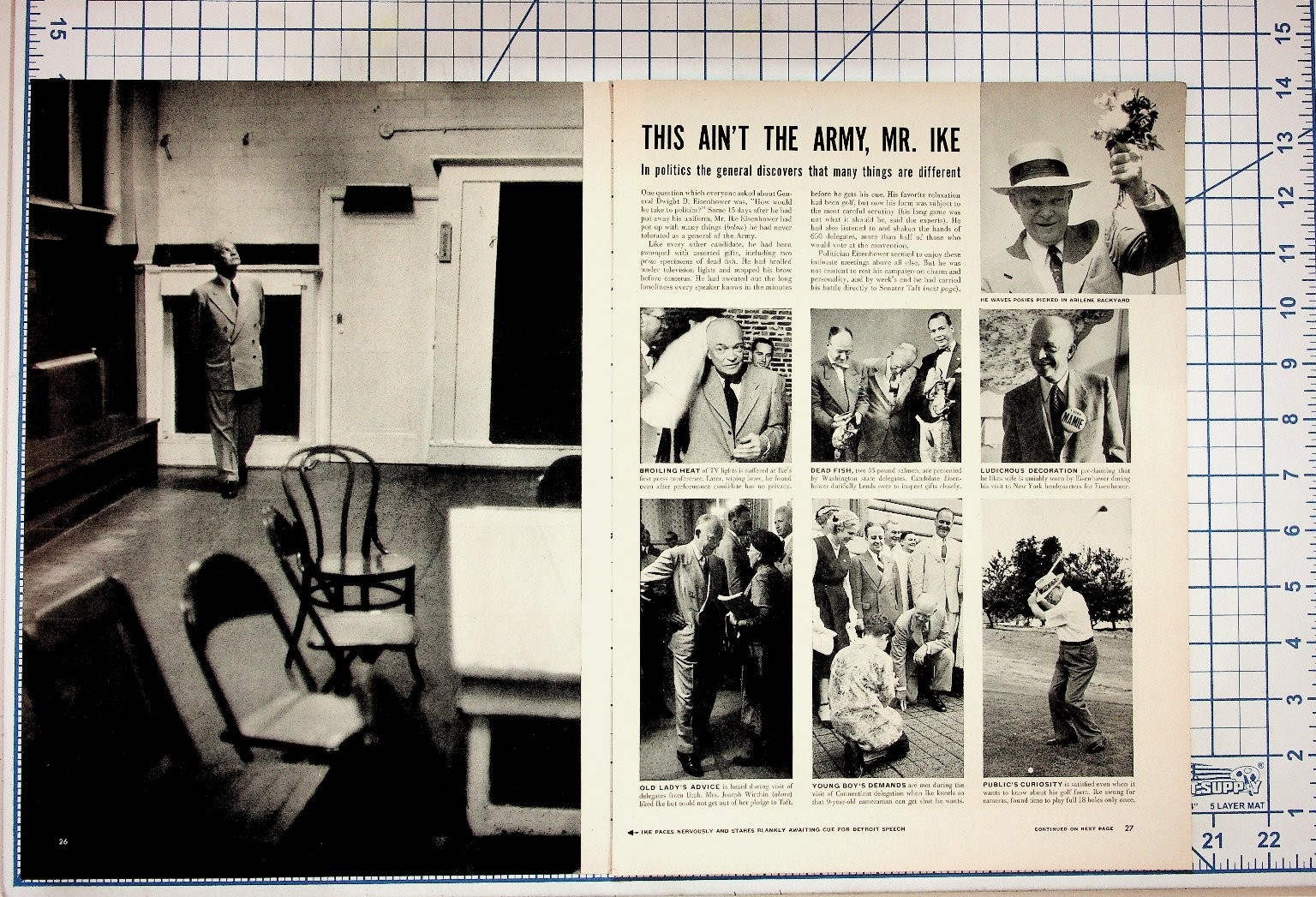 1952 Eisenhower Campaign Magazine Article Mr. Ike Political Ephemera
