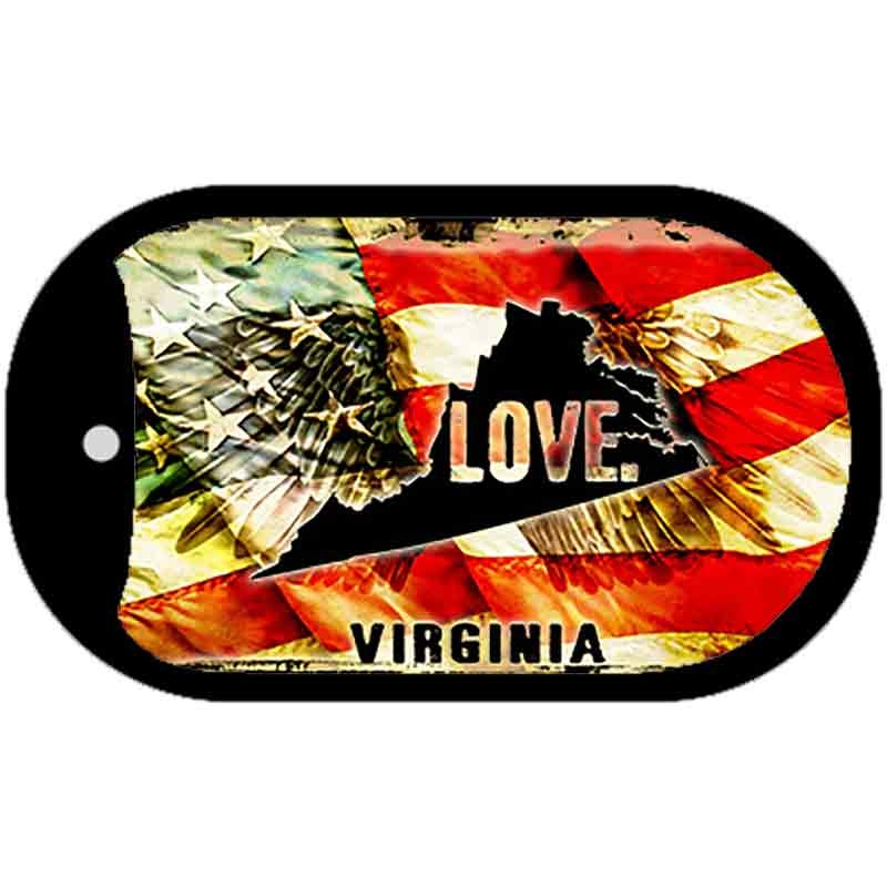 Virginia Love Metal Novelty Dog Tag Necklace 2 Virginia Love Metal Novelty Dog Tag Necklace 2