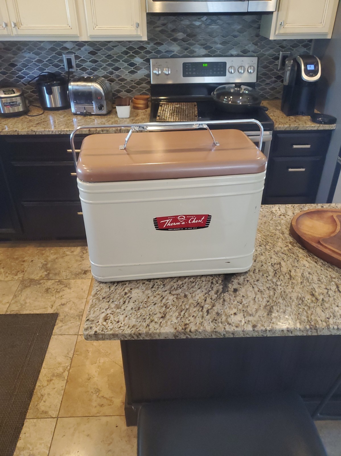 Vintage Knapp Monarch St. Louis Therm-a-Chest Picnic Cooler Original Plug