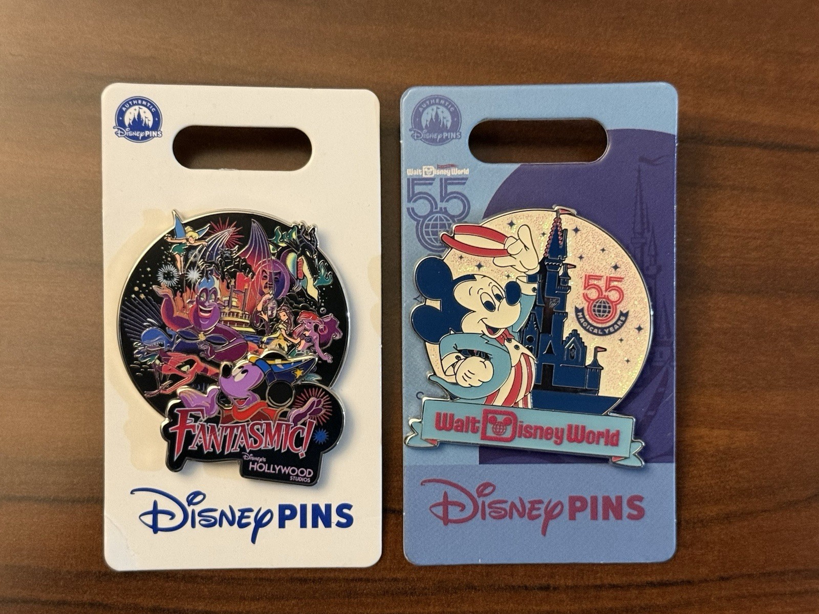 Disney Parks Trading Pins Fantasmic Hollywood & Mickey 55th Anniversary Lot Of 2 Disney Parks Trading Pins Fantasmic Hollywood & Mickey 55th Anniversary Lot Of 2