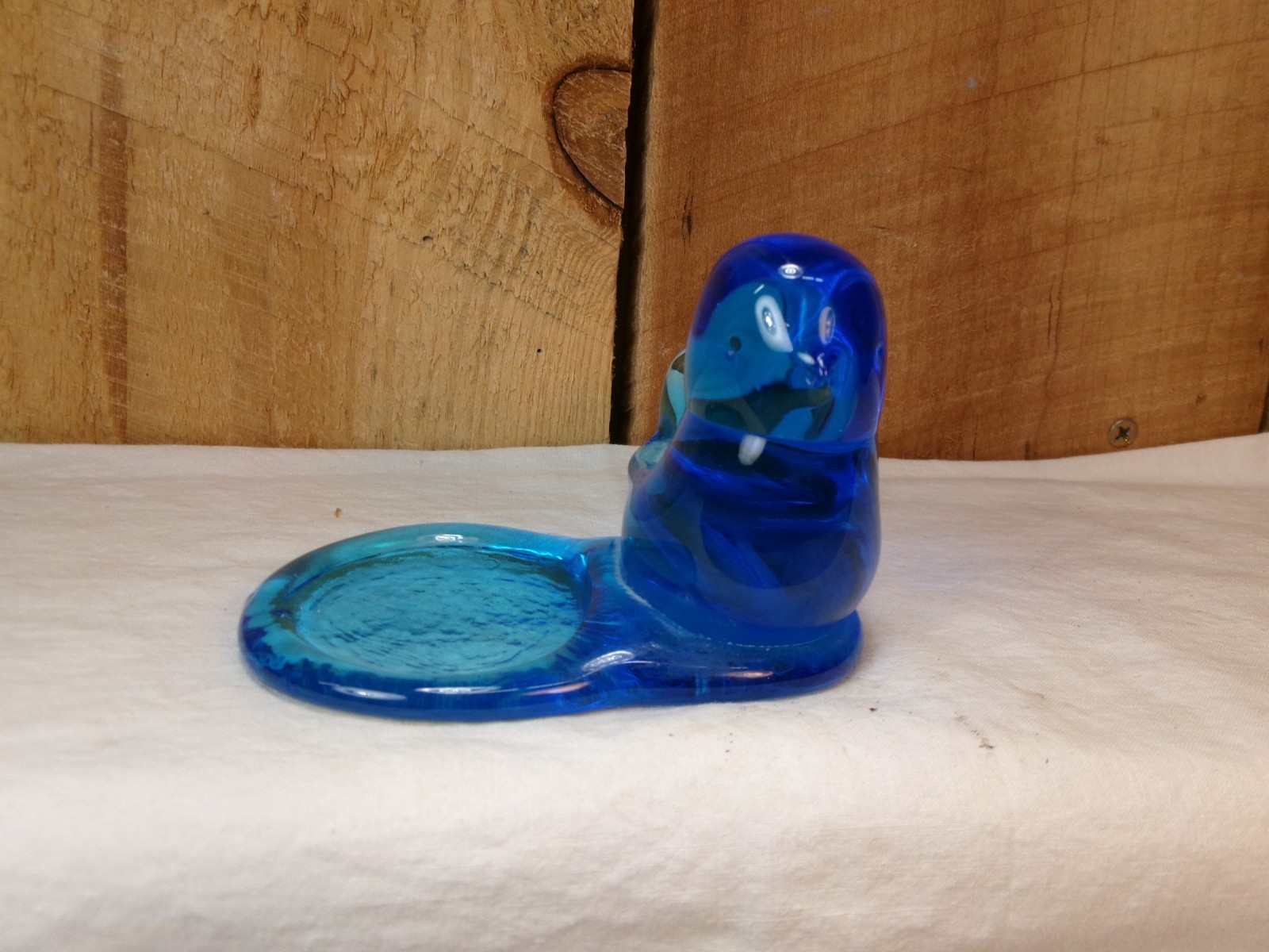 Vintage Signed Leo Ward Bluebird of Happiness Figurine Candle Holder