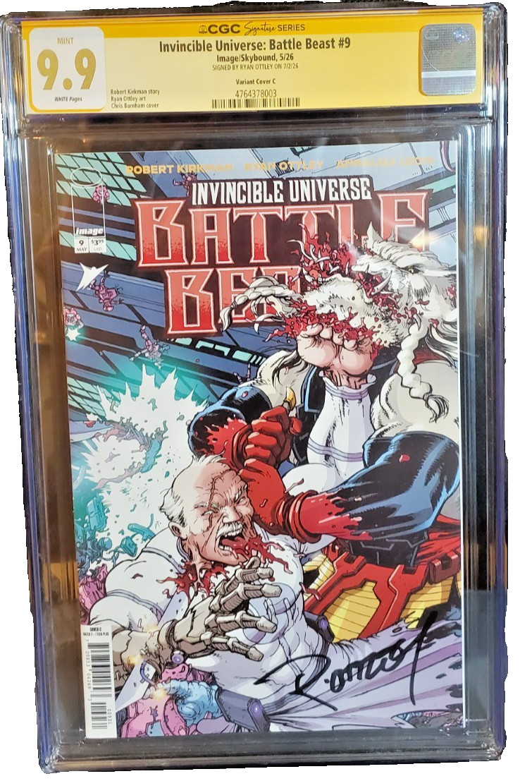 🧨Invincible Universe: Battle Beast #9 Signed Ottley  CGC SS 9.9 Conquest App